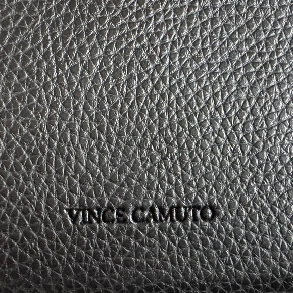 Vince Camuto Sleek Black and Gray Tote with Vertical Stripe - Picture 5 of 6